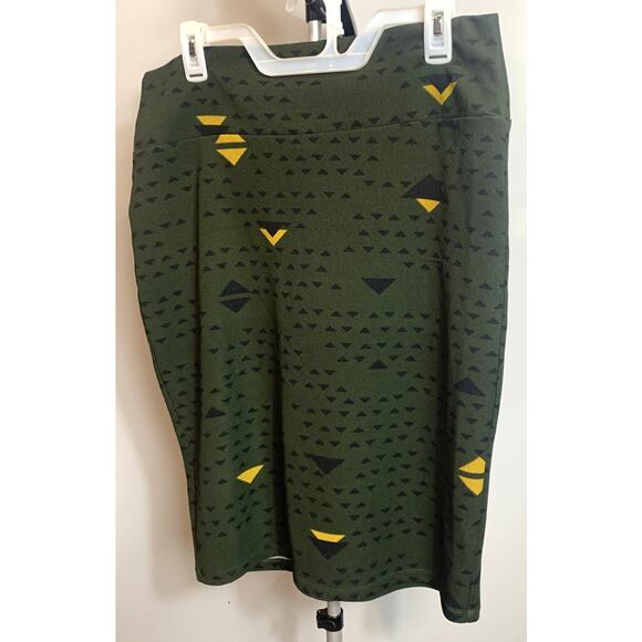 LuLaRoe Cassie Army Green Pencil Skirt XL - Picture 1 of 5